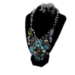 Vintage Betsy Johnson necklace, bracelet and earrings set